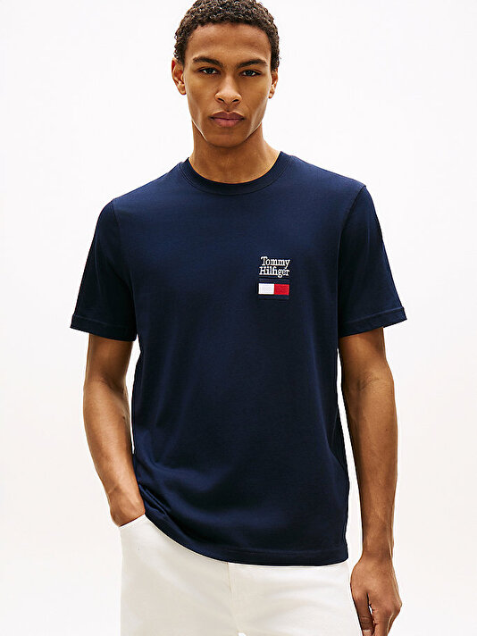 Erkek Brand Love Text T-shirt