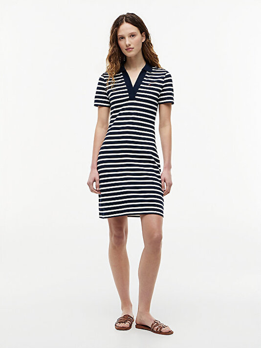 Kadın Slim Open Polo Elbise