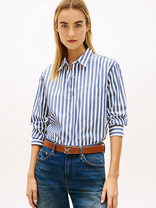 Kadın Essential Linen Easy Fit Gömlek