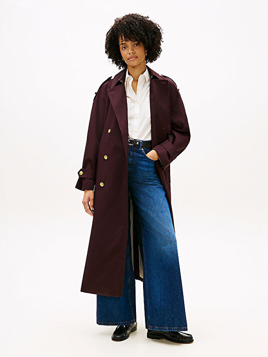 Kadın Oversized Cotton Trençkot
