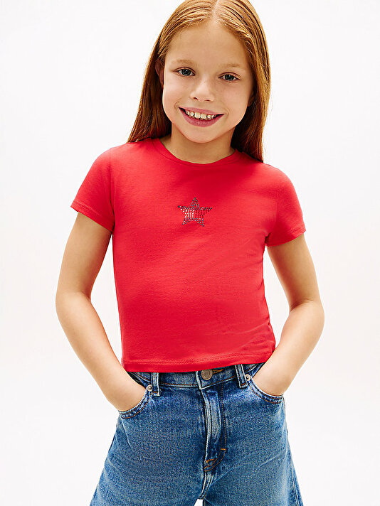 Kız Çocuk Star Flag T-shirt