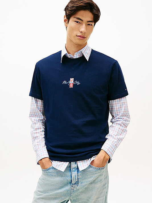Erkek TJM Regular Sign Block T-shirt