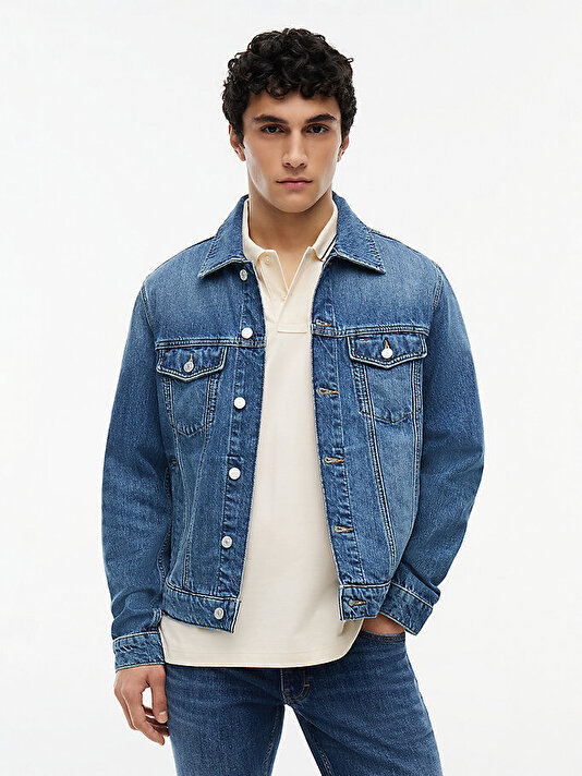 Erkek Ryan Regular Trucker Denim Ceket
