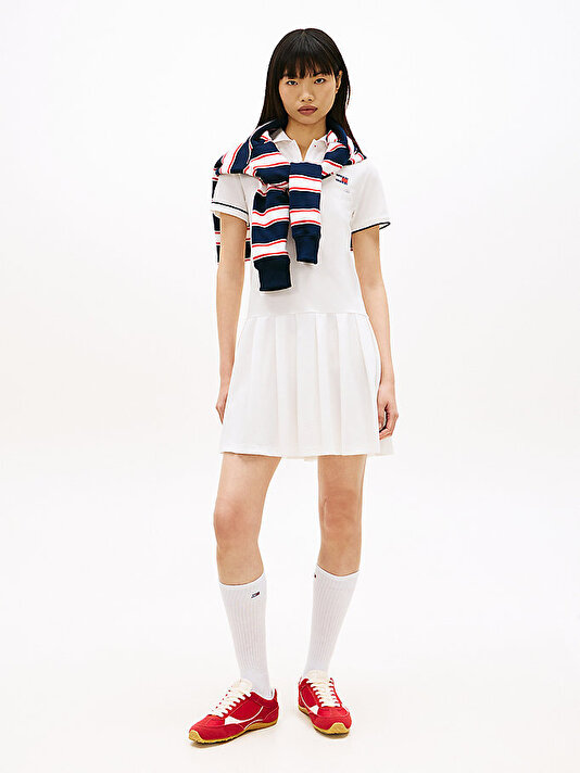 Kadın TJW Badge Pleated Elbise