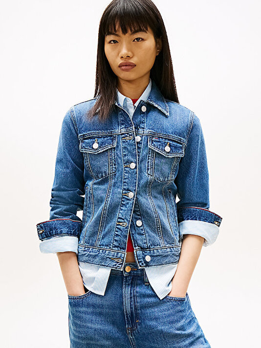 Kadın Classic Trucker Denim Ceket