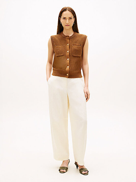 Kadın Linen Utility Barrel Pantolon