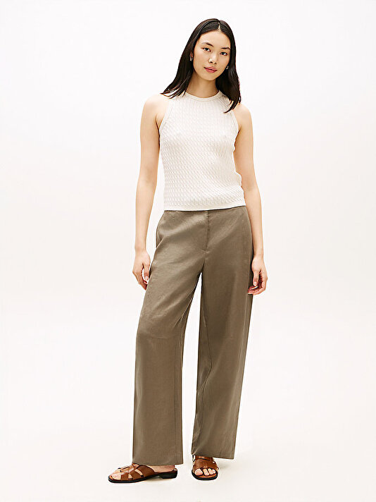 Kadın Linen Utility Barrel Pantolon