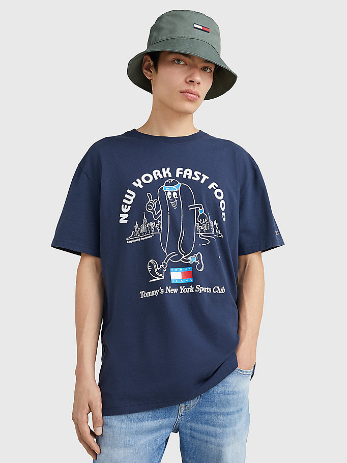 Üniversite Logolu Classic Fit T-Shirt Lacivert DM0DM15815C87