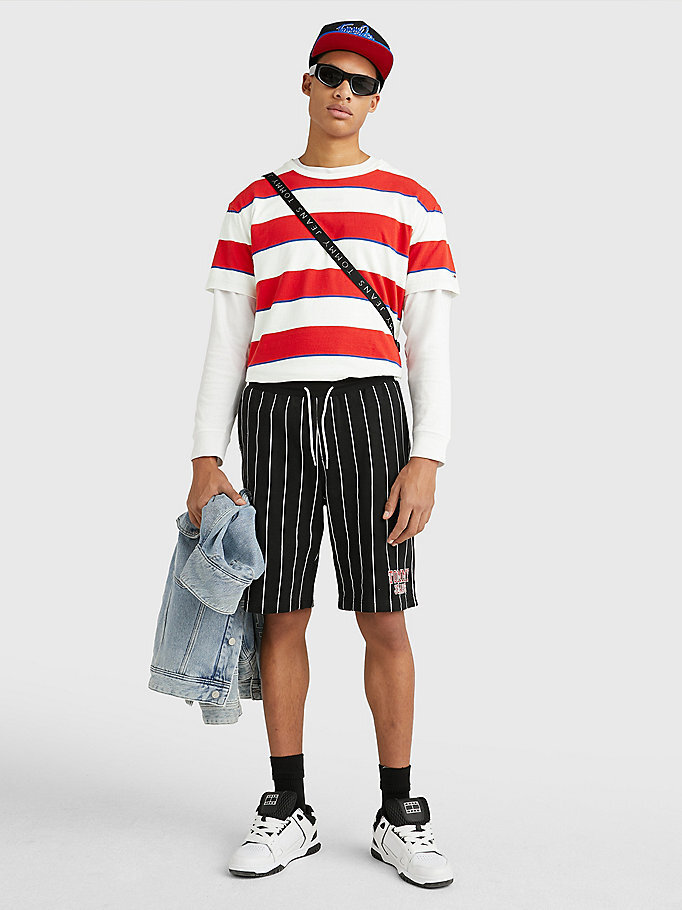 Erkek Tjm Relax Bold Stripe T-Shirt Kırmızı DM0DM16312XNL