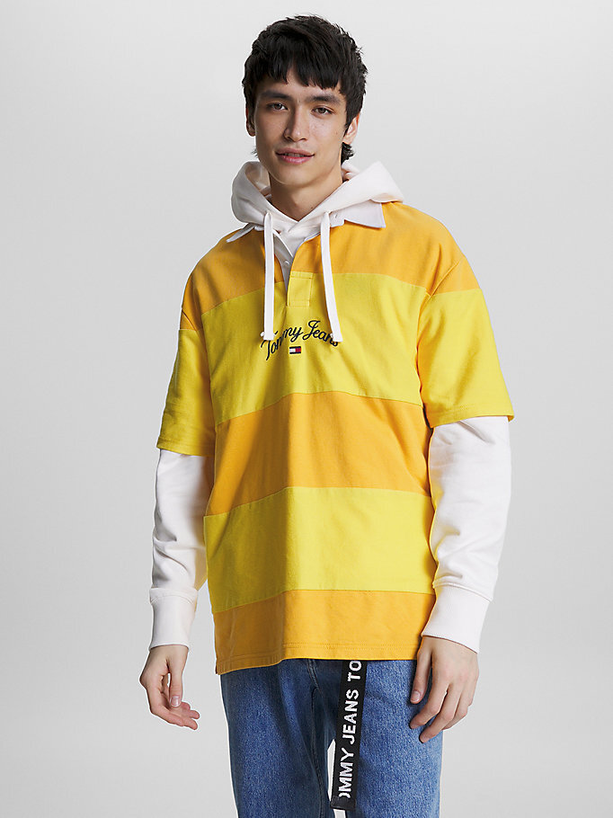 Erkek Tjm Skate Serif Polo T-shirt Sarı DM0DM16587KEM