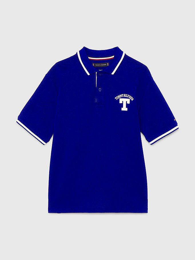 Erkek Çocuk Varsity Polo T-shirt Mavi  KB0KB08317C9B