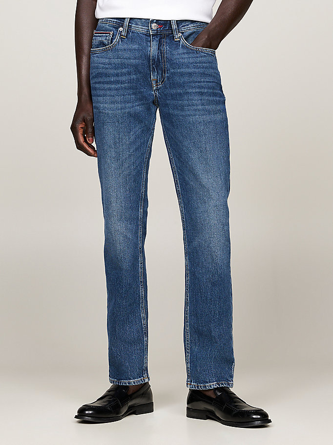 Erkek Straight Denton Straight Jean Pantolon Lacivert MW0MW373701BF