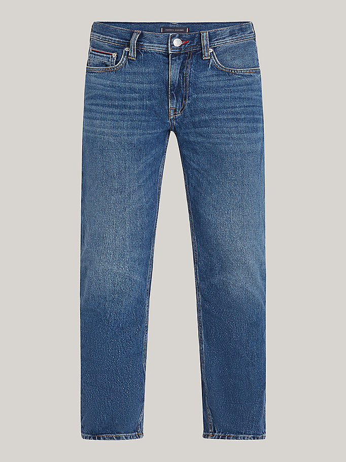 Erkek Straight Denton Straight Jean Pantolon Lacivert MW0MW373701BF