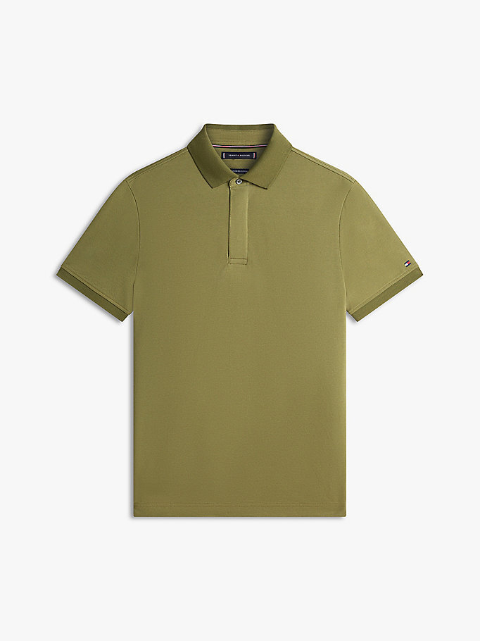 Erkek Hidden Placket Polo T-shirt Yeşil MW0MW41513MSX