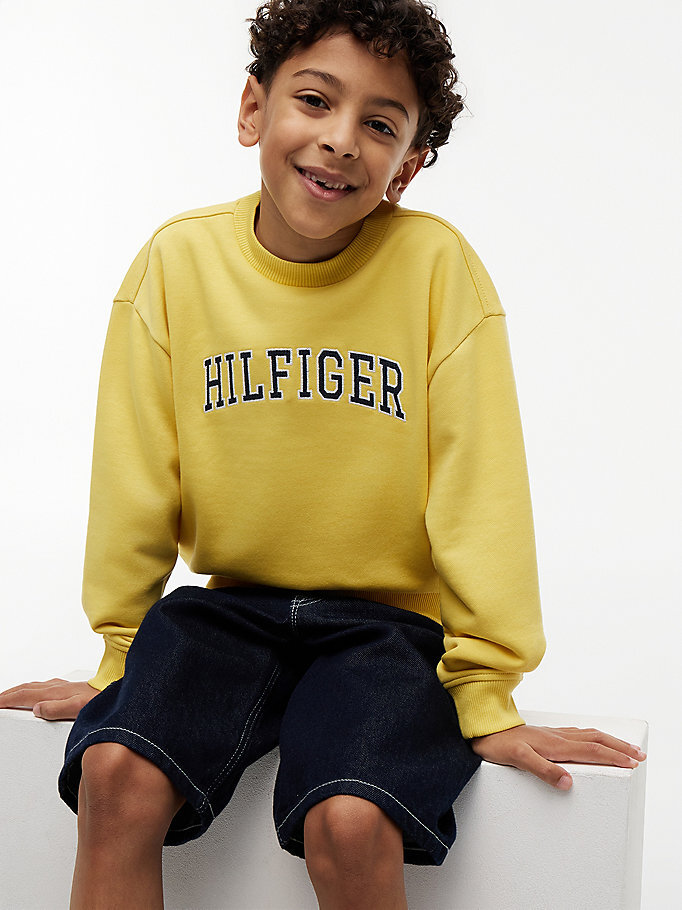 Erkek Çocuk Hilfiger Varsity Sweatshirt Sarı KB0KB10404ZGP