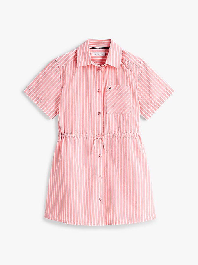 Kız Çocuk Poplin Stripes Gömlek Elbise Çok renkli KG0KG09372TIE