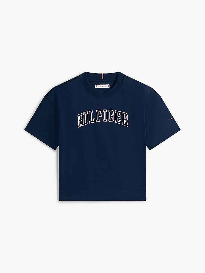 Kız Çocuk Varsity T-shirt Lacivert KG0KG09523C1G