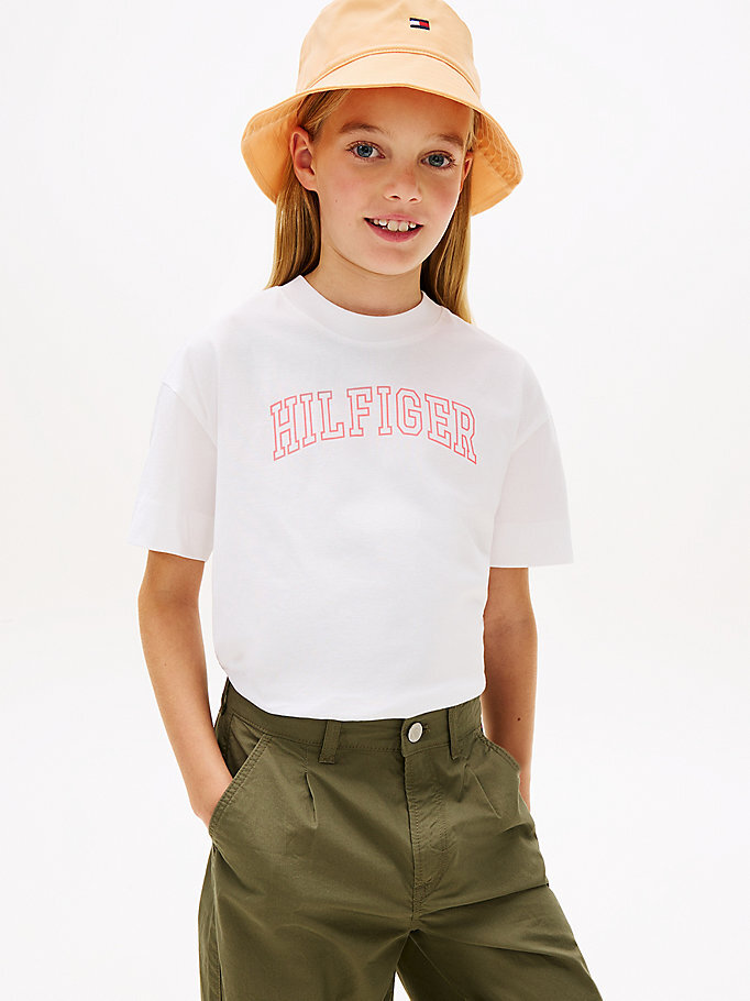 Kız Çocuk Varsity T-shirt Beyaz KG0KG09523YBR