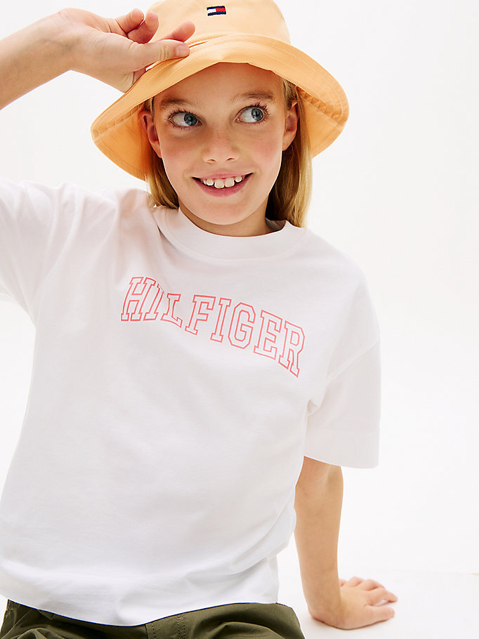 Kız Çocuk Varsity T-shirt Beyaz KG0KG09523YBR