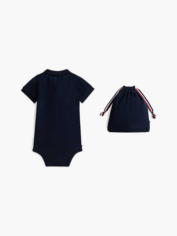 Bebek Polo Bodysuit Hediye Seti Lacivert KN0KN02372C1G