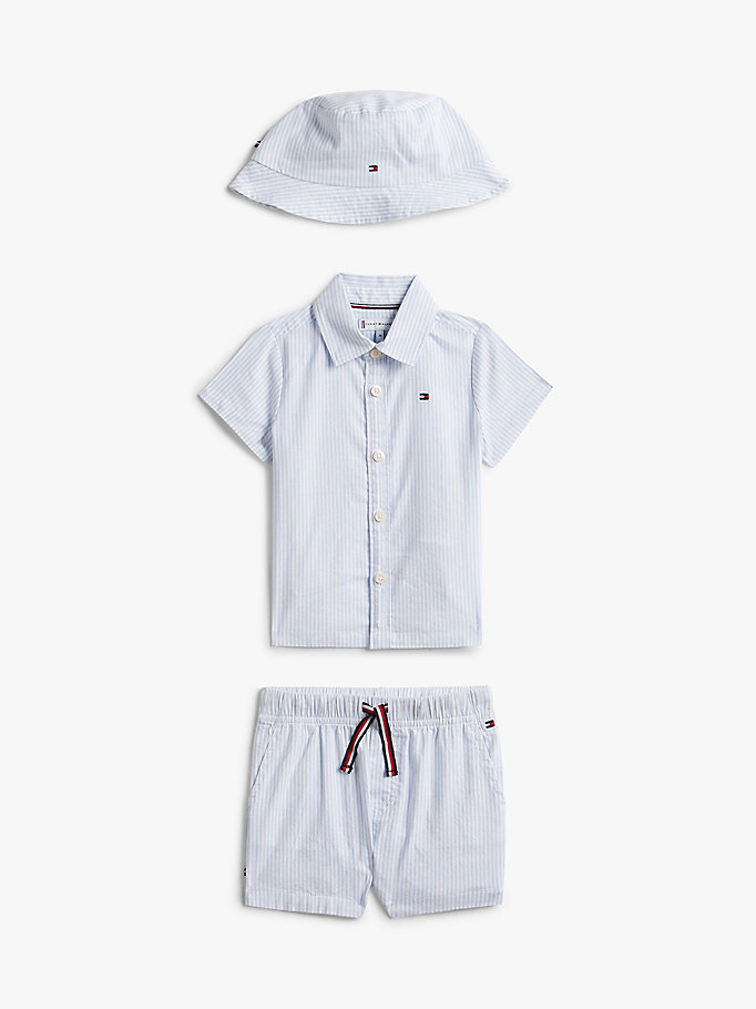 Bebek Ithaca Şort T-shirt Set Mavi KN0KN023760A4
