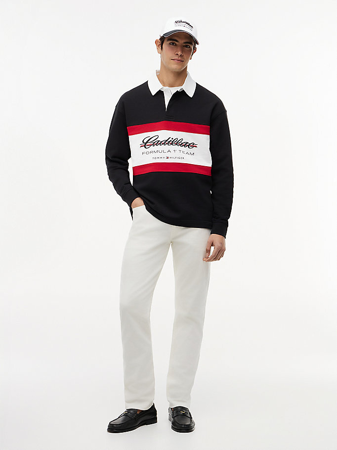 Unisex TH X CF1 Panelled Polo T-shirt Siyah MN0MN00088BDS
