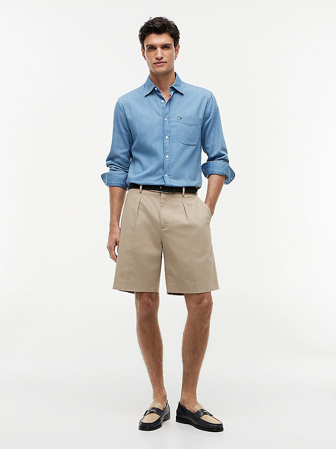 Erkek DC Cotton Linen Şort Bej MW0MW42670RBT