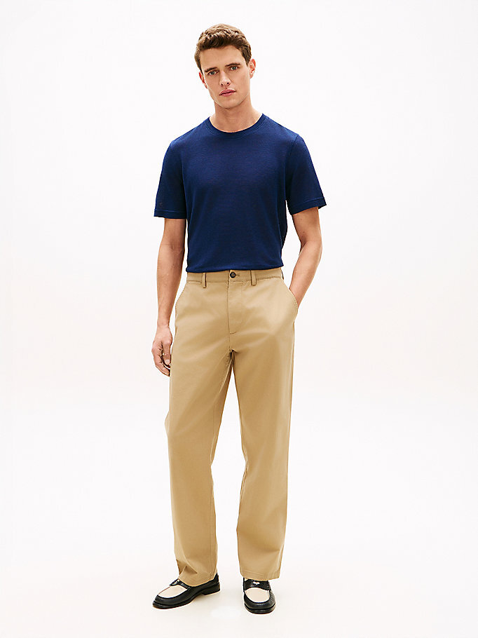 Erkek Linen T-shirt Lacivert MW0MW42675DCA