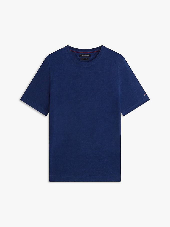 Erkek Linen T-shirt Lacivert MW0MW42675DCA