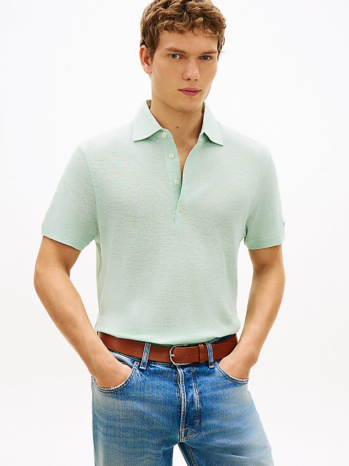 Erkek DC Spread Collar Polo T-shirt Yeşil MW0MW42679MAI