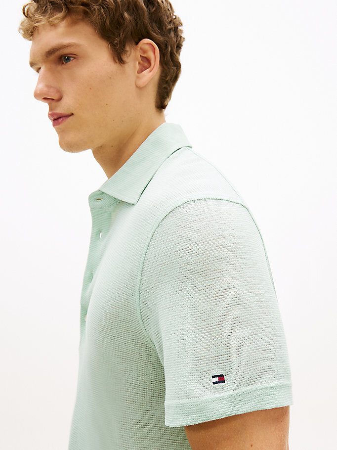 Erkek DC Spread Collar Polo T-shirt Yeşil MW0MW42679MAI