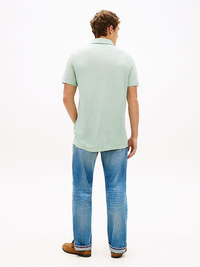 Erkek DC Spread Collar Polo T-shirt Yeşil MW0MW42679MAI
