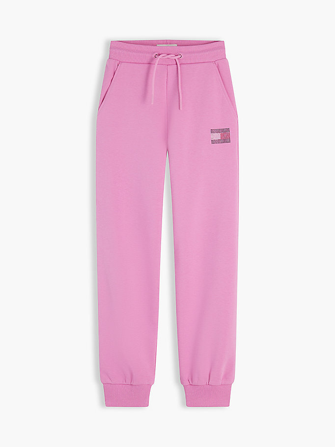 Kız Çocuk Tommy Rhinstone Eşofman Altı Pembe KG0KG09531TOU