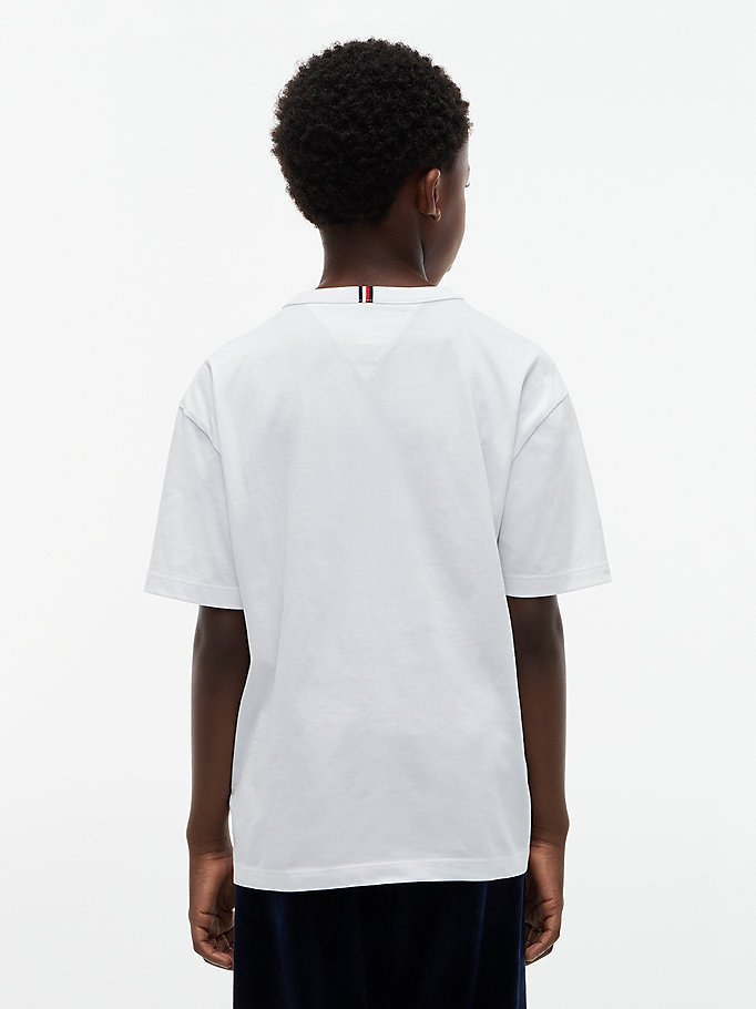 Erkek Çocuk TH Logo T-shirt Beyaz KB0KB10712YBR