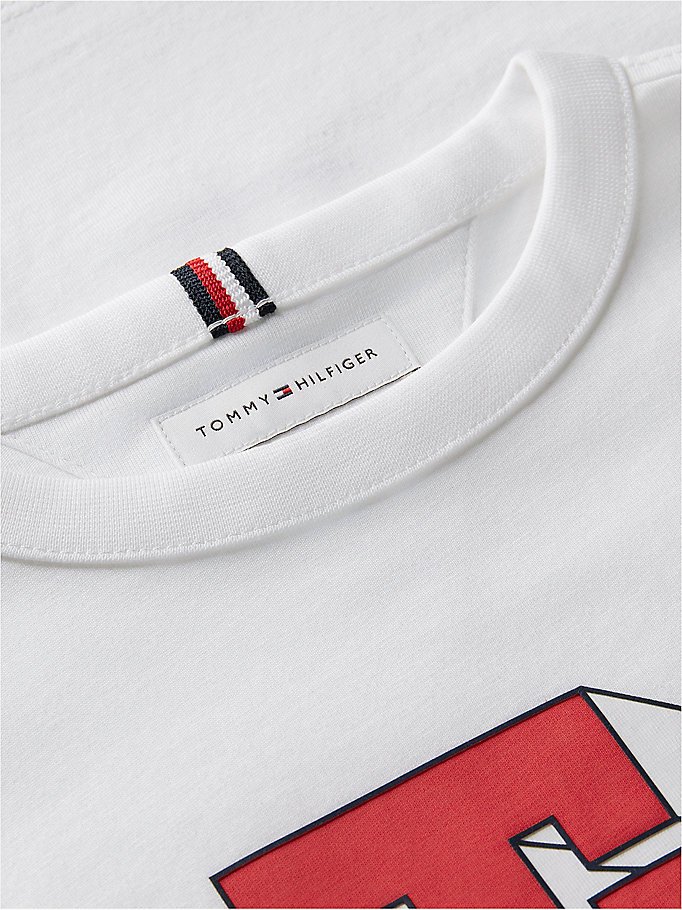 Erkek Çocuk TH Logo T-shirt Beyaz KB0KB10712YBR
