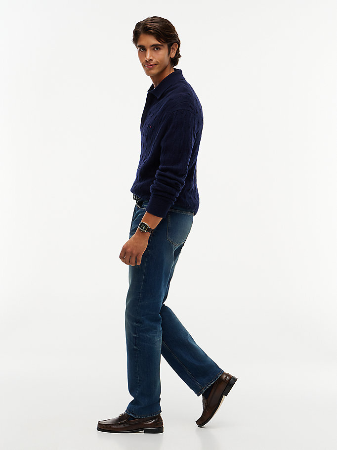 Erkek Dover Regular Straight Jean Pantolon Lacivert MW0MW448961BD
