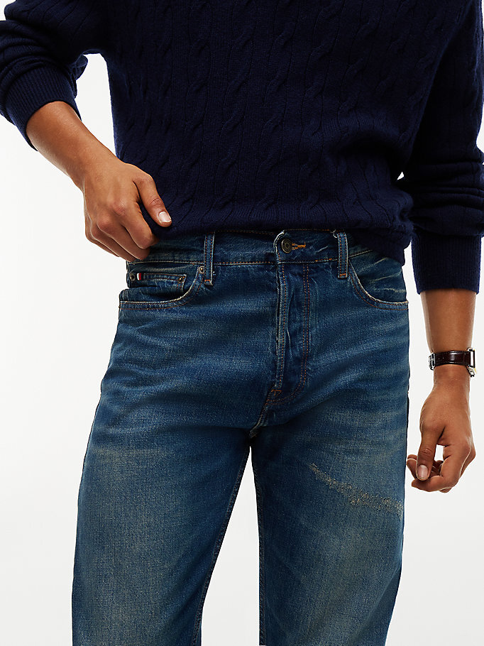 Erkek Dover Regular Straight Jean Pantolon Lacivert MW0MW448961BD