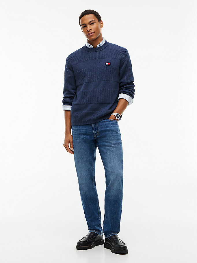 Erkek TJM Regular Textured Kazak Lacivert DM0DM23571D1B