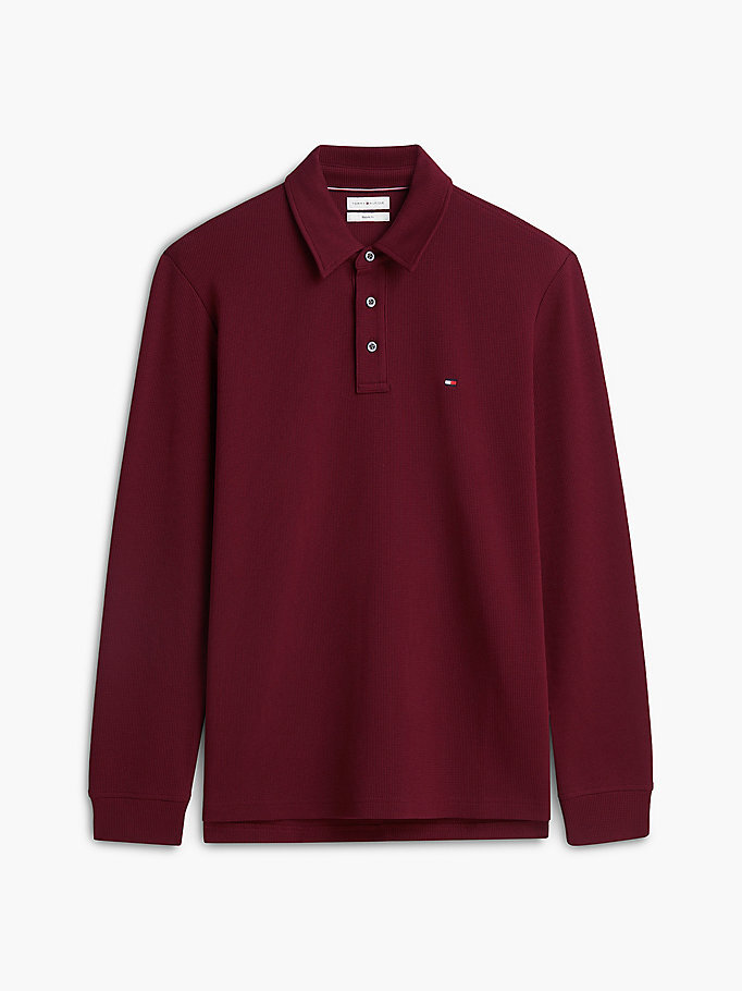 Erkek Waffle Regular Polo T-shirt Kırmızı MW0MW44651VLP