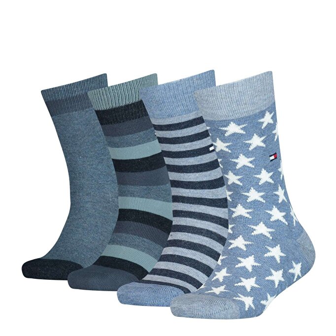 Çocuk Unisex 4'Lü Çorap Mavi  S701222391001