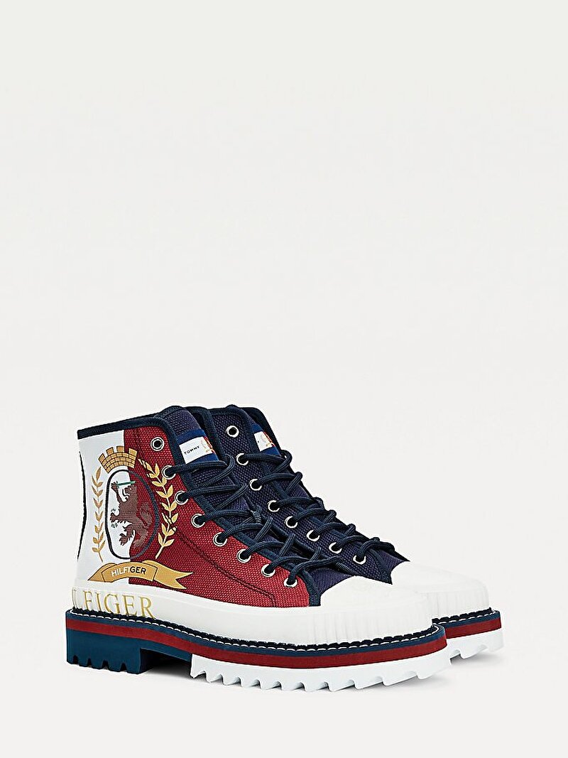 Erkek Mavi Hcm Flag High Top Palladium Bot Fm0fm03557dw5 Tommy Hilfiger